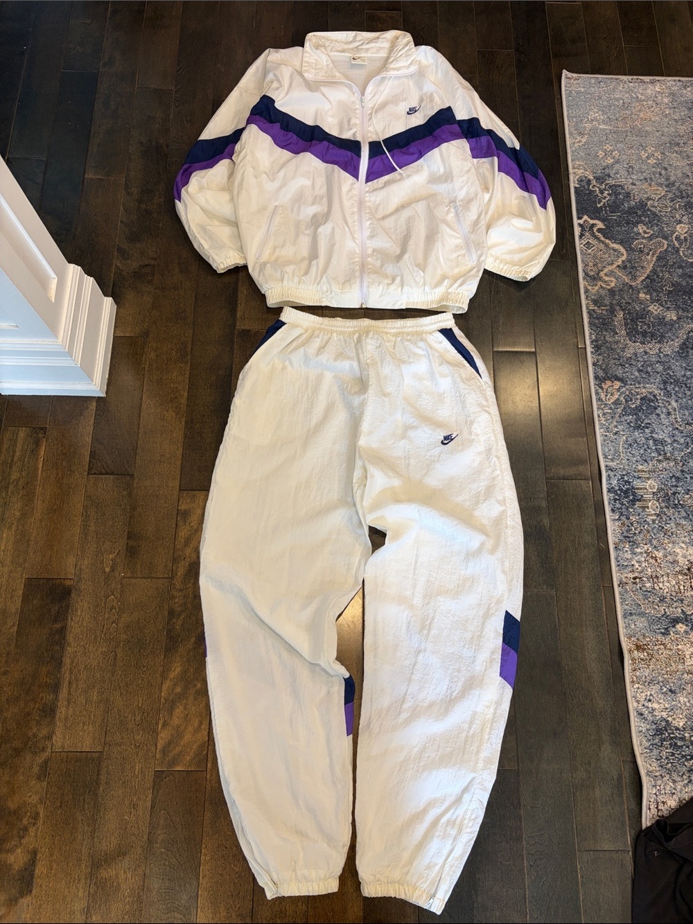Nike 80s bootleg White Windbreaker Track Pants & Jacket